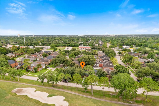 4311 Pebble Beach Dr, League City, TX 77573 - aerial perspective of suburban area with a tree filled landscape