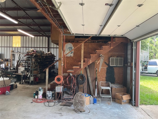 30 Piper Ln, Normangee, TX 77871 - garage with an AC wall unit