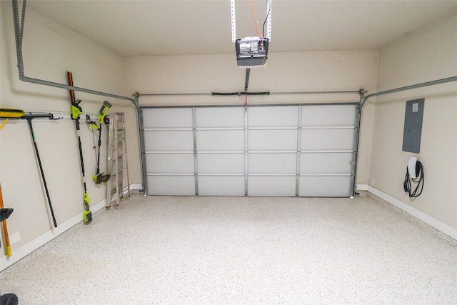 5213 Pinemont Creek Ln, Houston, TX 77018 - garage with electric panel and a garage door opener