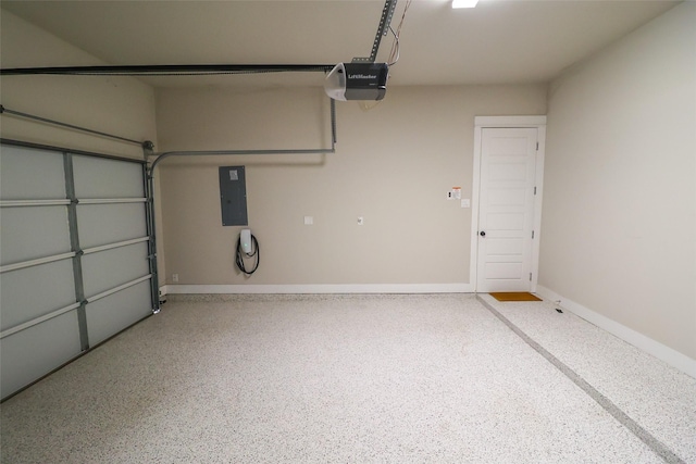 5213 Pinemont Creek Ln, Houston, TX 77018 - garage with a garage door opener and electric panel