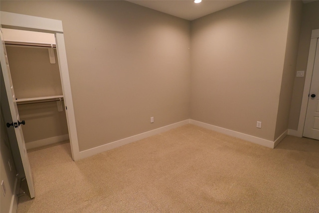 5213 Pinemont Creek Ln, Houston, TX 77018 - unfurnished bedroom featuring light colored carpet, recessed lighting, and a closet