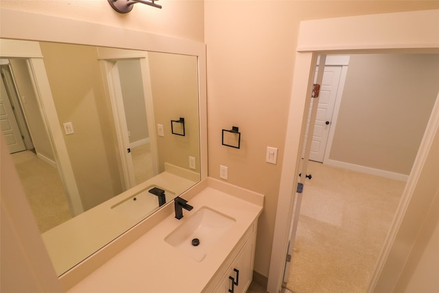 5213 Pinemont Creek Ln, Houston, TX 77018 - bathroom featuring vanity and baseboards