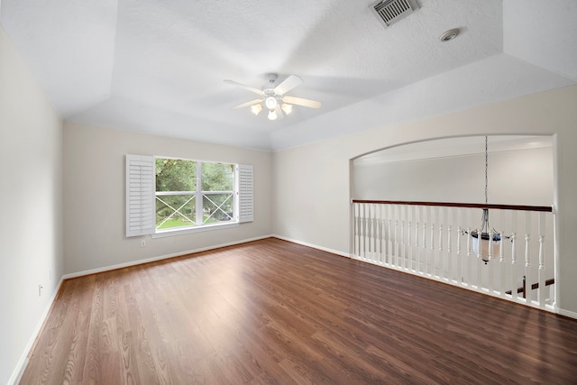 16426 Torry View Ter, Houston, TX 77095 - unfurnished room featuring wood finished floors, ceiling fan, and a textured ceiling