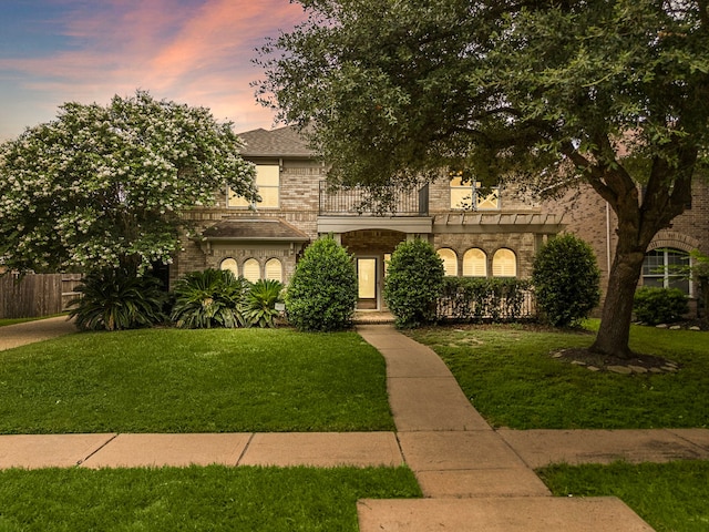 16426 Torry View Ter, Houston, TX 77095 - view of front of home with a balcony and brick siding
