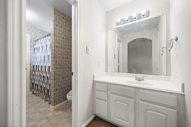 16426 Torry View Ter, Houston, TX 77095 - full bath featuring vanity, tile patterned floors, and a shower with curtain