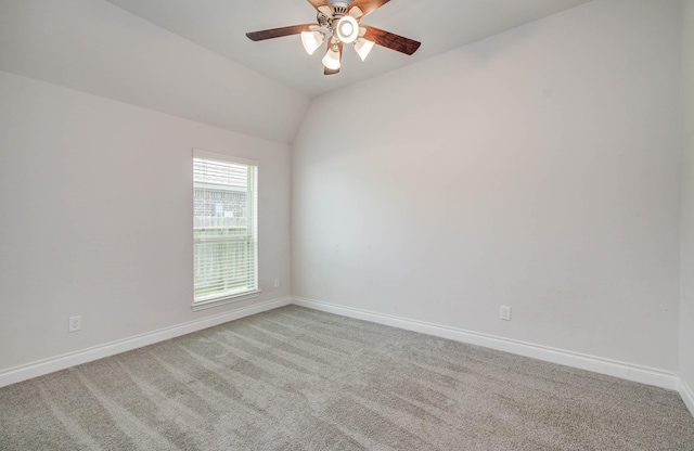 3605 Dolan Trail Ct, Pearland, TX 77584 - carpeted empty room featuring ceiling fan and lofted ceiling
