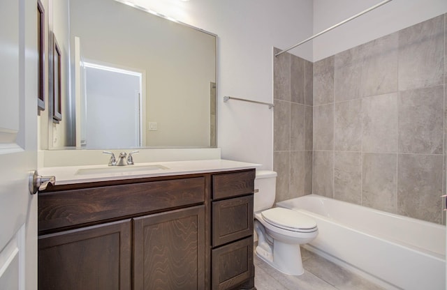 3605 Dolan Trail Ct, Pearland, TX 77584 - full bathroom with vanity,  shower combination, and tile patterned flooring