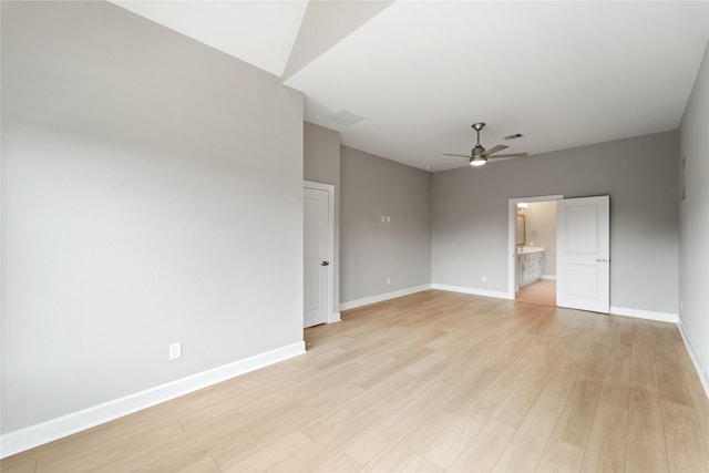 14315 Summer Prairie Trl, Cypress, TX 77433 - unfurnished room with a ceiling fan and light wood-style floors