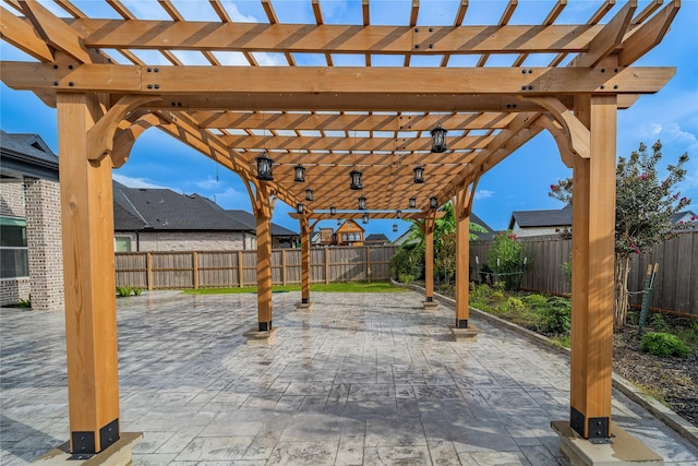 14315 Summer Prairie Trl, Cypress, TX 77433 - fenced backyard with a pergola and a patio area