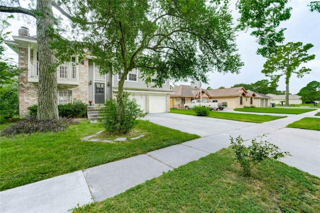 15403 Meadow Village Dr, Houston, TX 77095 - view of front facade featuring concrete driveway and a front lawn