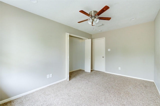 15403 Meadow Village Dr, Houston, TX 77095 - unfurnished bedroom featuring light carpet, a closet, and ceiling fan