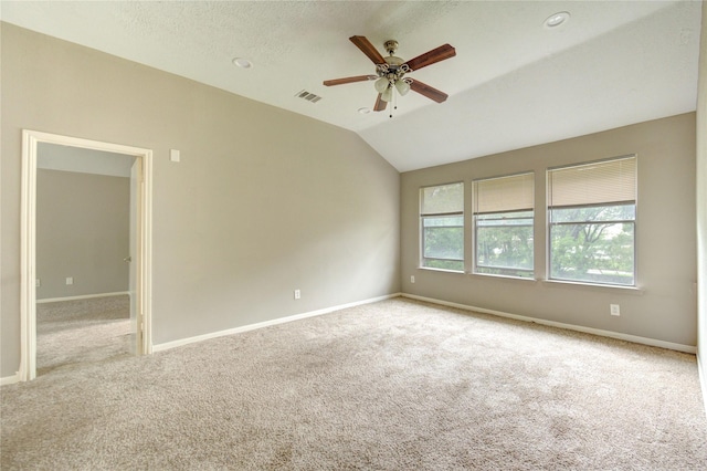 15403 Meadow Village Dr, Houston, TX 77095 - spare room featuring carpet flooring, ceiling fan, and lofted ceiling