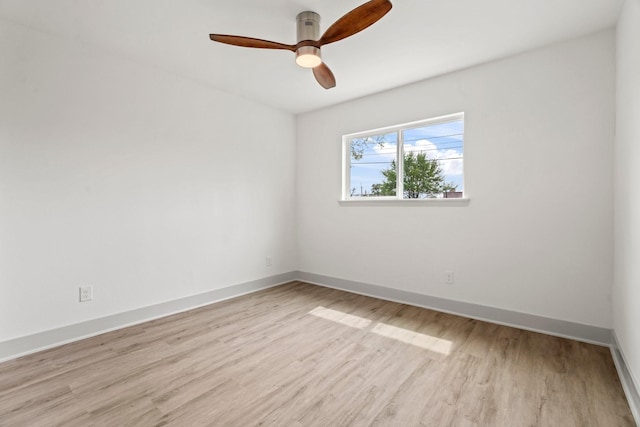 1009 Genova St, Houston, TX 77009 - unfurnished room featuring light wood finished floors and ceiling fan