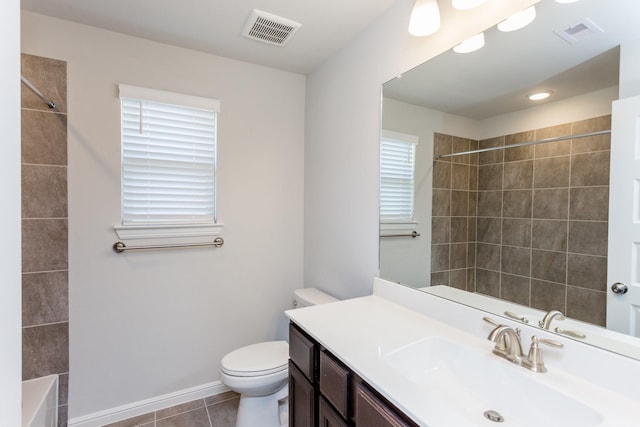8506 Belfast Manor Ln, Richmond, TX 77407 - bathroom with tile patterned floors, vanity, and tiled shower