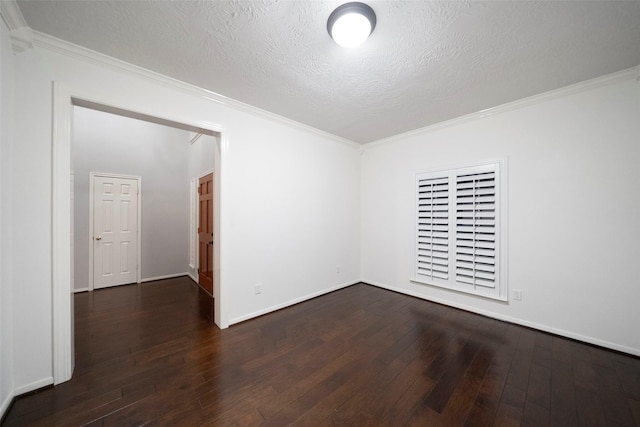 8014 Sports Haven Dr, Humble, TX 77346 - spare room with crown molding and dark wood finished floors