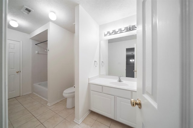 8014 Sports Haven Dr, Humble, TX 77346 - full bath featuring tile patterned flooring, vanity, shower / washtub combination, and a textured ceiling