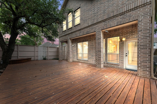7615 Brae Acres Ct, Houston, TX 77074 - view of deck at dusk