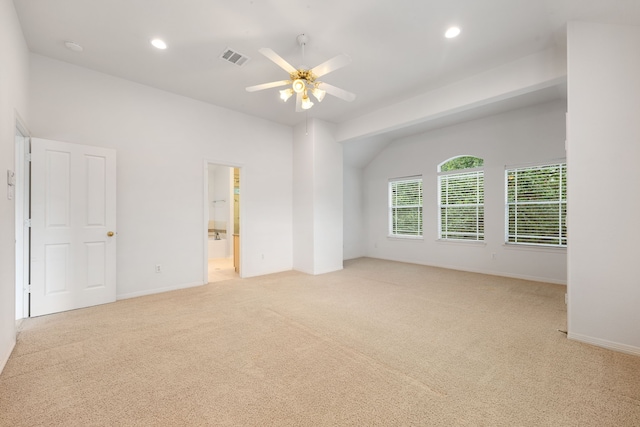 7615 Brae Acres Ct, Houston, TX 77074 - unfurnished room featuring light carpet, a ceiling fan, and recessed lighting