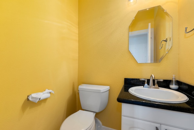 7615 Brae Acres Ct, Houston, TX 77074 - half bathroom with vanity and toilet