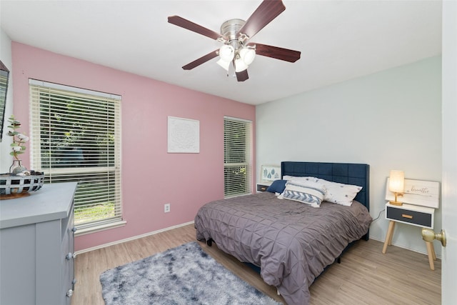 3060 High Plains Dr, Katy, TX 77449 - bedroom featuring light wood finished floors and a ceiling fan