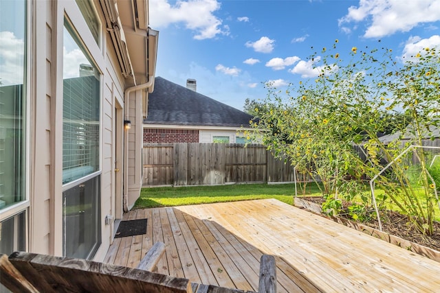 3731 Crescent Dr, Pearland, TX 77584 - wooden terrace with a fenced backyard