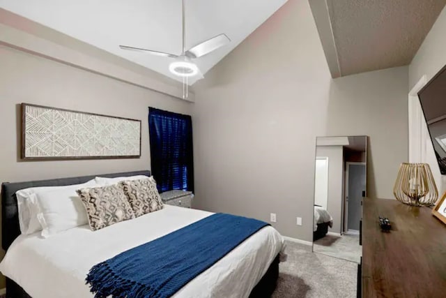 12900 Walden Rd Unit 706G, Montgomery, TX 77356 - bedroom featuring lofted ceiling, carpet floors, and ceiling fan