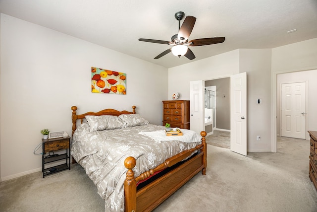 15110 Sierra Ridge Dr, Humble, TX 77396 - bedroom featuring light colored carpet and a ceiling fan