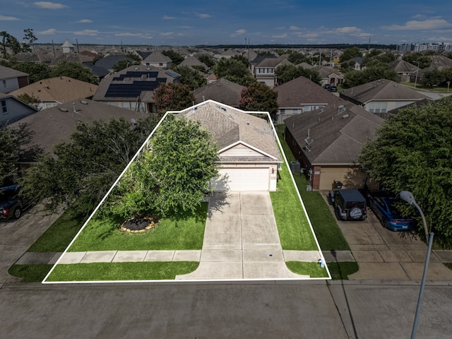 15110 Sierra Ridge Dr, Humble, TX 77396 - aerial perspective of suburban area with property parcel outlined