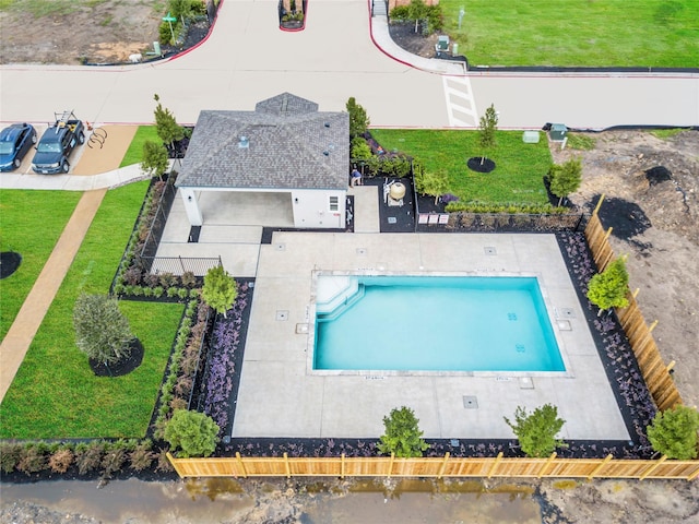 3217 Royal Oaks Hollow Ln, Houston, TX 77082 - aerial view of property and surrounding area with a pool