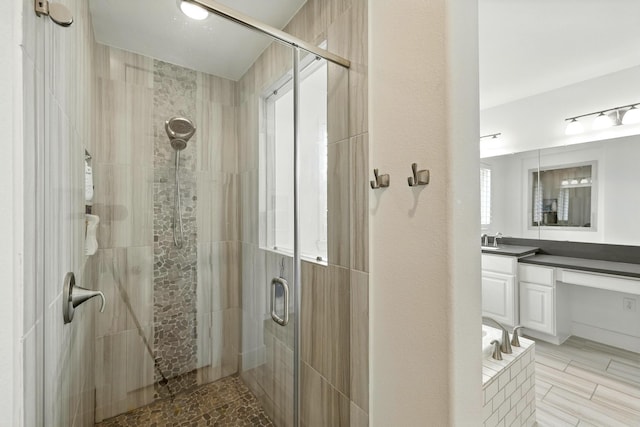 2607 Open Prairie Ln, Katy, TX 77493 - full bathroom with a shower stall and vanity