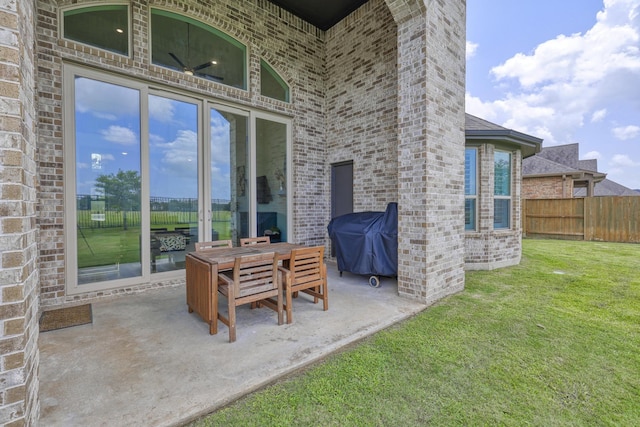 2607 Open Prairie Ln, Katy, TX 77493 - view of patio / terrace featuring a grill