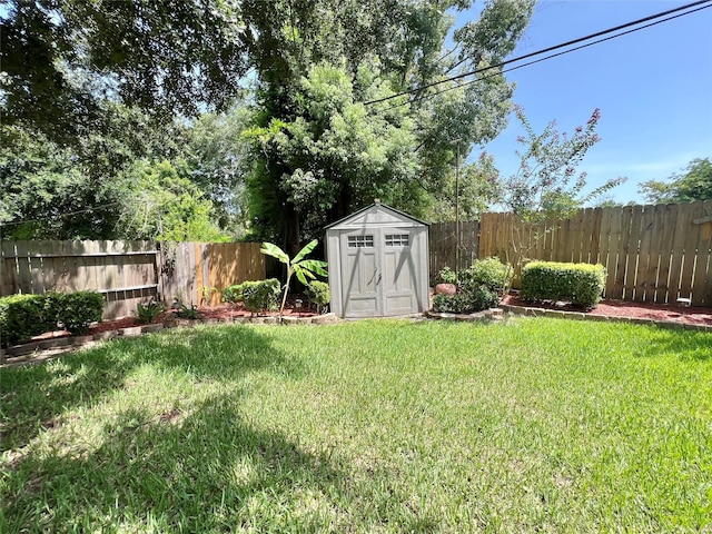 8009 Dellanera Dr, Hitchcock, TX 77563 - fenced backyard featuring a storage unit