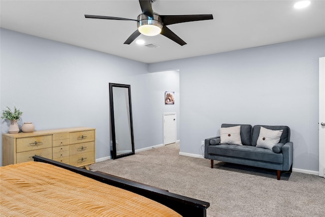 1942 Elkington Cir, Conroe, TX 77304 - carpeted bedroom featuring baseboards and ceiling fan