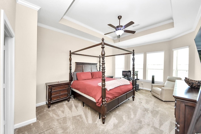 9430 Jayci Hills Ln, Cypress, TX 77433 - carpeted bedroom with a raised ceiling and ornamental molding