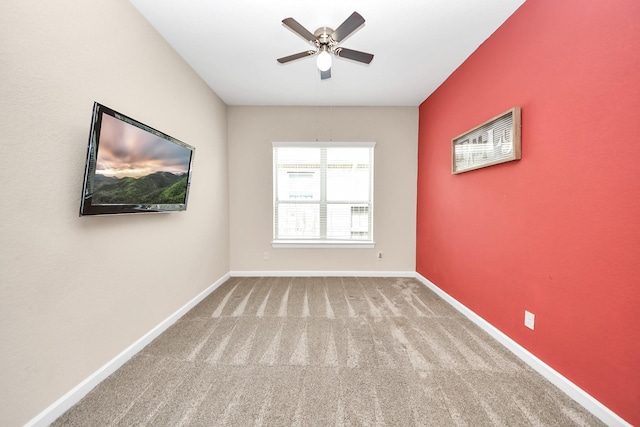 9430 Jayci Hills Ln, Cypress, TX 77433 - carpeted spare room featuring a ceiling fan and baseboards