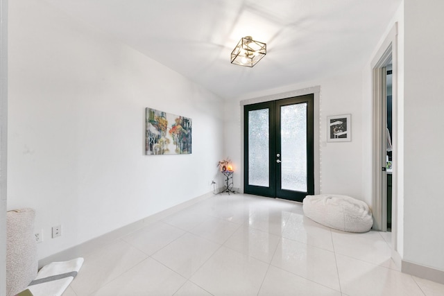 1807 Dart St, Houston, TX 77007 - entryway featuring french doors and tile patterned flooring