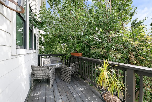 1807 Dart St, Houston, TX 77007 - wooden deck featuring an outdoor living space