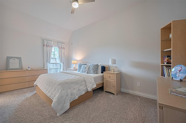 2430 Sunflower Cove Ln, Brookshire, TX 77423 - bedroom with light colored carpet, ceiling fan, and high vaulted ceiling