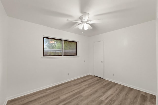 746 Fawn Dr, Houston, TX 77015 - spare room with wood finished floors and ceiling fan