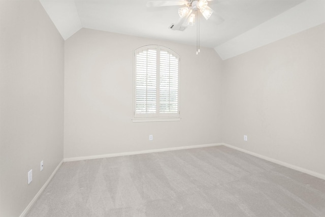 14015 Halprin Creek Dr, Cypress, TX 77429 - carpeted empty room featuring lofted ceiling and a ceiling fan