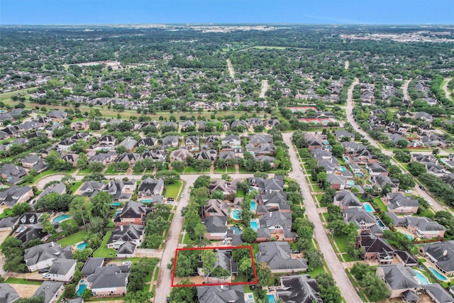 14015 Halprin Creek Dr, Cypress, TX 77429 - aerial view of residential area with property parcel outlined