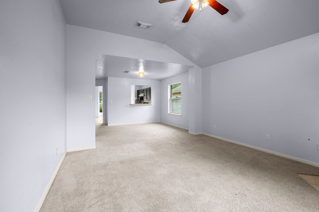 15819 Nutcracker Ct, Humble, TX 77396 - carpeted spare room with a ceiling fan and lofted ceiling