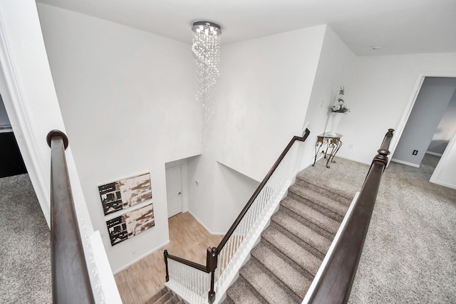7619 Park Sage Ln, Cypress, TX 77433 - staircase featuring wood finished floors