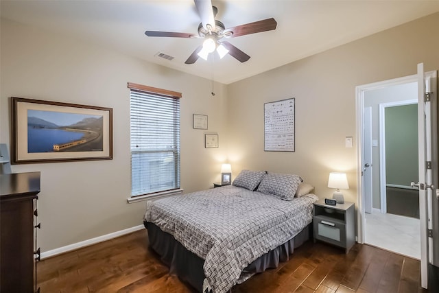 4507 Cinco Forest Trl, Katy, TX 77494 - bedroom with dark wood finished floors and ceiling fan