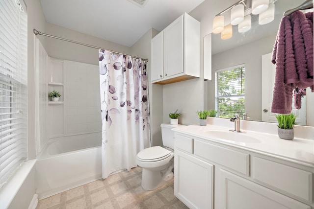8342 Cassidy Creek Ct, Houston, TX 77095 - bathroom featuring tile patterned floors, vanity, and shower / bath combo