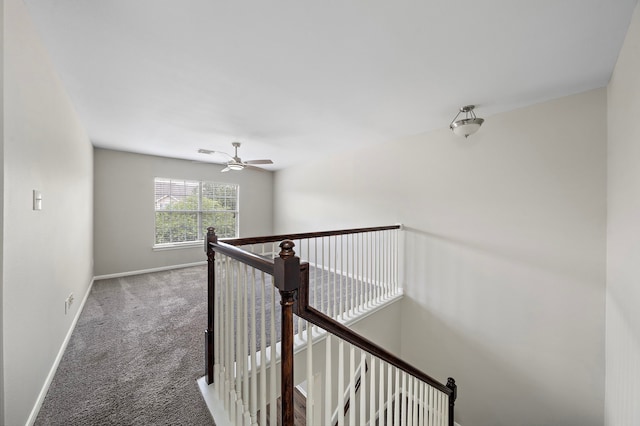 8342 Cassidy Creek Ct, Houston, TX 77095 - hallway with an upstairs landing and carpet flooring