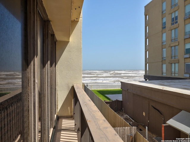 15002 Windward Dr Unit 207, Corpus Christi, TX 78418 - balcony with view of water and beach