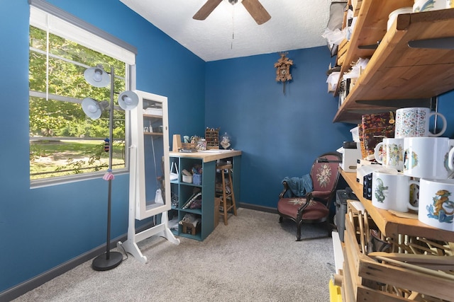 418 E Cedar Bayou Lynchburg Rd, Baytown, TX 77521 - bedroom featuring carpet floors and a ceiling fan