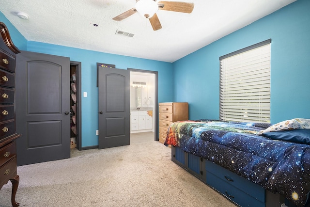 418 E Cedar Bayou Lynchburg Rd, Baytown, TX 77521 - bedroom featuring carpet flooring, ceiling fan, and ensuite bathroom