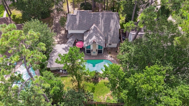 14615 Sunny Grove Dr, Houston, TX 77070 - aerial view of property and surrounding area featuring a pool area